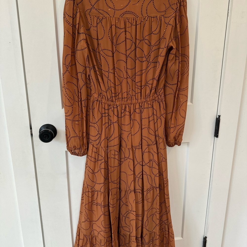 A.L.C. 100% Silk Heart Print Marlowe Long Sleeve Dress - Picture 10 of 10